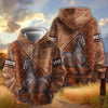 Joycorners Scalloped Leather Horse 3D Hoodie (9 breeds)