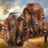 Joycorners Scalloped Leather Horse 3D Hoodie (9 breeds)