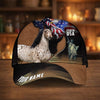 Joycorners Personalized Patriotic Horse & Statue of Liberty USA Cap (9 Breeds)