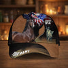Joycorners Personalized Patriotic Horse & Statue of Liberty USA Cap (9 Breeds)