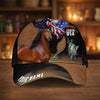 Joycorners Personalized Patriotic Horse & Statue of Liberty USA Cap (9 Breeds)