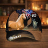 Joycorners Personalized Patriotic Horse & Statue of Liberty USA Cap (9 Breeds)