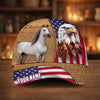 Joycorners Personalized American Eagle & Horse Patriotic Cap (9 Breeds)
