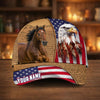 Joycorners Personalized American Eagle & Horse Patriotic Cap (9 Breeds)