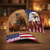 Joycorners Personalized American Eagle & Horse Patriotic Cap (9 Breeds)