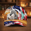 Joycorners Personalized USA 250th Anniversary Horse & Liberty Cap (9 Breeds)