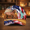 Joycorners Personalized USA 250th Anniversary Horse & Liberty Cap (9 Breeds)