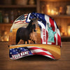 Joycorners Personalized USA 250th Anniversary Horse & Liberty Cap (9 Breeds)