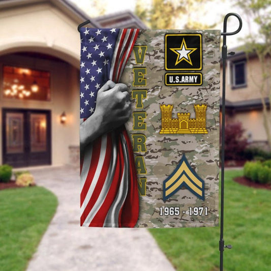 Joycorners Custom US Army Branches Military Veteran Garden Flag #MT14