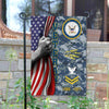 Joycorners Personalized Navy Ratings Military Garden Flag #MT11
