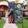 Joycorners Personalized Navy Ratings Military Garden Flag #MT11
