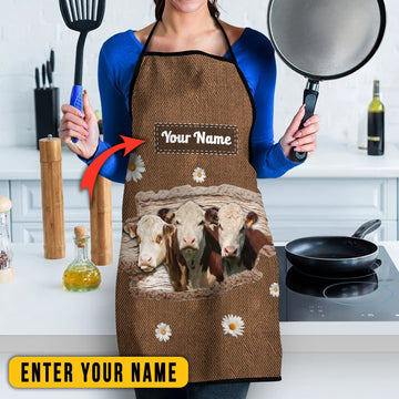 Joy Corners Personalized Name Hereford Happiness 3D Apron