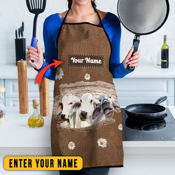 Joy Corners Personalized Name Brahman Happiness 3D Apron