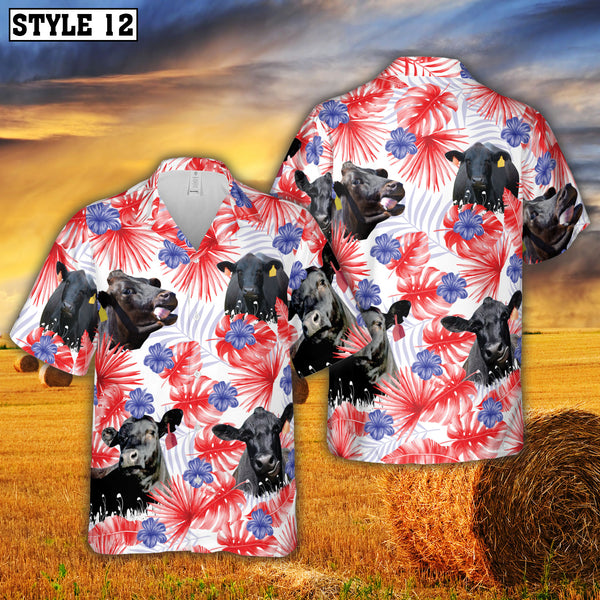 Joycorners Black Angus Hawaiian Shirts 2023