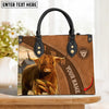 JC Highland On The Farm Personalized Name 3D Leather Handbag