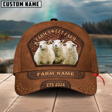 Joycorners Farm Sweet Farm Sheep Personalized Name 3D Classic Cap