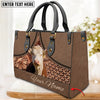 JC Hereford Personalized Name 3D Leather Handbag