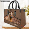 JC Horse Personalized Name 3D Leather Handbag