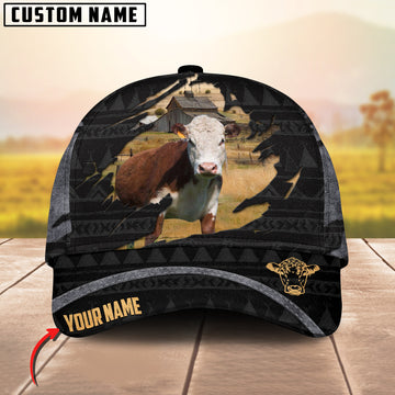 Joycorners Hereford On The Farm Customized Name Rodeo Pattern Cap