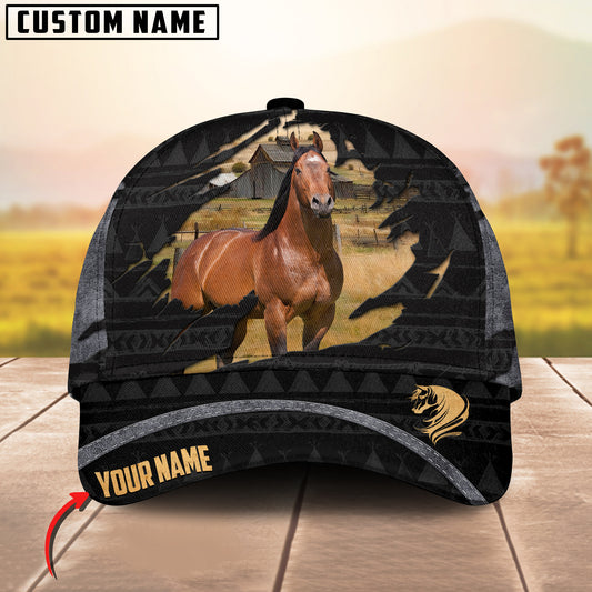 Joycorners Horse On The Farm Customized Name Rodeo Pattern Cap