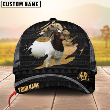 Joycorners Goat On The Farm Customized Name Rodeo Pattern Cap