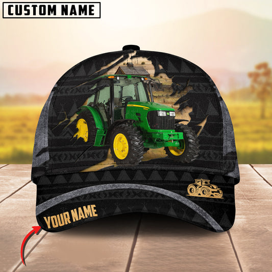 Joycorners Tractor On The Farm Customized Name Rodeo Pattern Cap