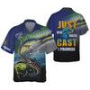 Joycorners Just One More Cast I Promise UPF Fishing Shirts, Funny Fishing Shirts, Fishing Shirt For Men
