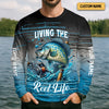 Joycorners Living The Reel Life UPF Fishing Shirts, Long Sleeve Fishing Shirts, Funny Fishing Shirt, Gag Gifts For Men