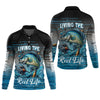 Joycorners Living The Reel Life UPF Fishing Shirts, Long Sleeve Fishing Shirts, Funny Fishing Shirt, Gag Gifts For Men