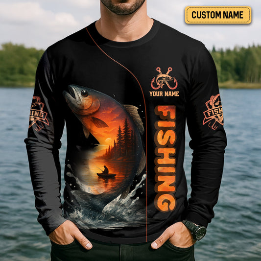 Joycorners The Man The Myth The Legend, Hooded UPF Shirt, Tournament Fishing Shirt, Funny Fishing Tee Shirts, Long Sleeve Tops