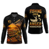Joycorners Fishing Is My Anger Management, Hooded UPF Shirt, UV Shirts For Men, Long Sleeve Fishing Shirts, Mens Casual Shirts