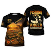 Joycorners Fishing Is My Anger Management, Hooded UPF Shirt, UV Shirts For Men, Long Sleeve Fishing Shirts, Mens Casual Shirts