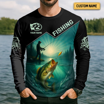 Joycorners Jerk It Fishing Funny Shirt, Long Sleeve Fishing Shirts, SPF Shirts For Men, Men Long Sleeve Shirt