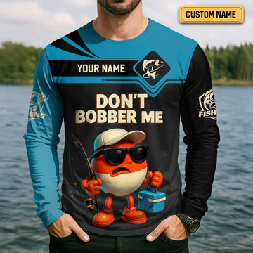 Joycorners Don't Bobber Me SPF Shirts For Men, Funny Fishing Shirts, Gag Gifts For Men, Men Long Sleeve Shirt