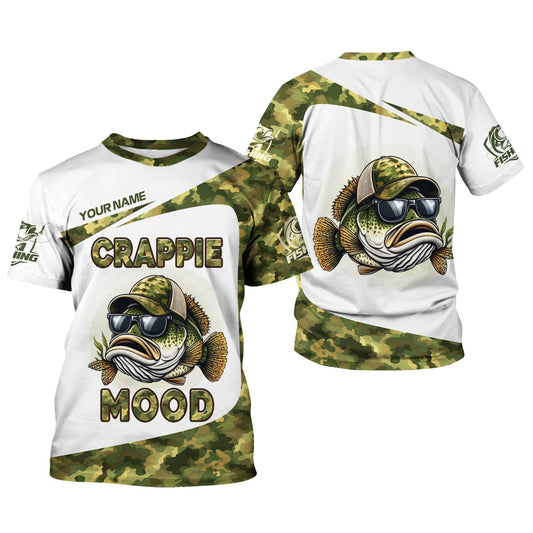Joycorners Crappie Mood Camo Fishing Shirt,  SPF Shirts For Men, Gag Gifts For Men, Men Long Sleeve Shirt