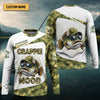 Joycorners Crappie Mood Camo Fishing Shirt,  SPF Shirts For Men, Gag Gifts For Men, Men Long Sleeve Shirt