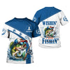 Joycorners Wishin I Was Fishin, SPF Shirts For Men, Funny Fishing Shirt, Men Long Sleeve Shirt, Gift For Fisherman