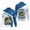 Joycorners Wishin I Was Fishin, SPF Shirts For Men, Funny Fishing Shirt, Men Long Sleeve Shirt, Gift For Fisherman