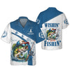 Joycorners Wishin I Was Fishin, SPF Shirts For Men, Funny Fishing Shirt, Men Long Sleeve Shirt, Gift For Fisherman