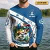 Joycorners Wishin I Was Fishin, SPF Shirts For Men, Funny Fishing Shirt, Men Long Sleeve Shirt, Gift For Fisherman