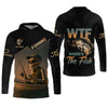 Joycorners WTF Where's The Fish, Funny Skeleton Shirts, Fishing UV Shirts, Gag Gifts For Men, Mens Casual Shirts