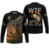 Joycorners WTF Where's The Fish, Funny Skeleton Shirts, Fishing UV Shirts, Gag Gifts For Men, Mens Casual Shirts