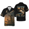 Joycorners WTF Where's The Fish, Funny Skeleton Shirts, Fishing UV Shirts, Gag Gifts For Men, Mens Casual Shirts