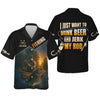 Joycorners Drink Beer Funny Fishing Shirts, SPF Long Sleeve Shirts, Sun Shirts For Men, Hooded Long Sleeve Shirt