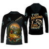 Joycorners Fish Around Find Trout Fishing Graphic Tees, Hooded Sun Shirt, Personalized Fishing Gifts, UV Shirts For Men