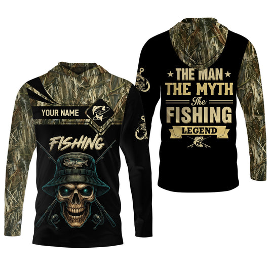 Joycorners The Man The Myth The Legend, SPF Long Sleeve Shirts, SPF Shirts For Men, Fishing UPF Shirts, Sun Shirts For Men