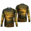 Joycorners Bible Story Fish And Bread, Long Sleeve Fishing Shirts, SPF Shirts For Men, Fishing UPF Shirts, Sun Shirts For Men