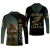 Joycorners Fish Around & Find Trout Fishing Shirt, Bigfoot Fishing Shirt, SPF Shirts For Men, Funny Fishing Shirt