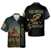 Joycorners Fish Around & Find Trout Fishing Shirt, Bigfoot Fishing Shirt, SPF Shirts For Men, Funny Fishing Shirt