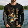 Joycorners Gone Fishing And Be Back To Go Hunting, Men Fishing Shirt, SPF Long Sleeve Shirts, Funny Fishing Shirt